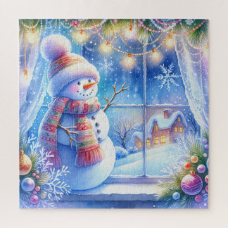 Weihnachts-Schneemann-Puzzle Puzzle