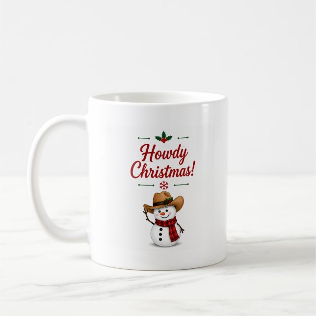 Weihnachts-Schneemann-Tasse - 11oz Kaffeetasse (Links)
