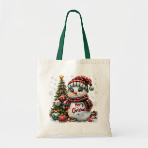 Weihnachts-Schneemann Tragetasche