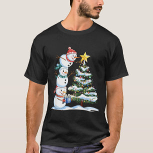 Weihnachts-Schneemann Weihnachtsbaum Lustiger Schn T-Shirt
