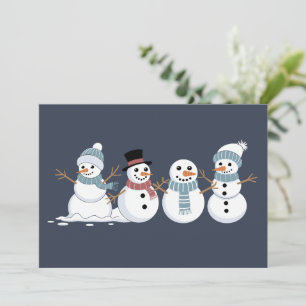 Weihnachts-Schneemänner Reihe Xmas Winter-Feiertag Feiertagskarte