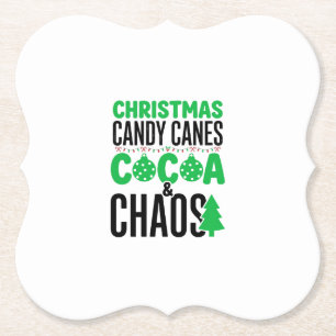 Weihnachts-Schoko-Haken Chaos Design Untersetzer