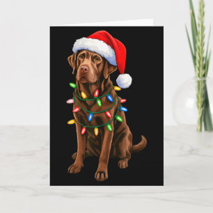 Weihnachts-Schokoladen-Lab Labrador Retriever Männ Karte