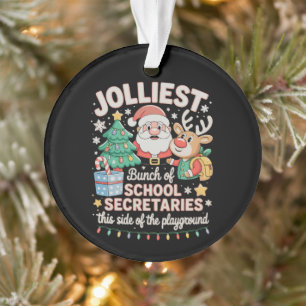 Weihnachts-Schulsekretärin Xmas Ferienzeit Ornament