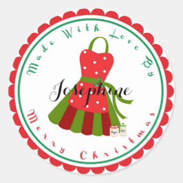 Weihnachts-Schürze Backgips Sticker