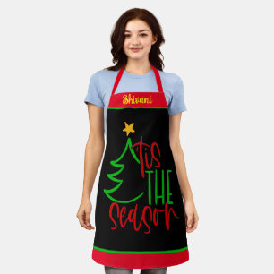 Weihnachts-Schürze mit individuellem Namen - Süßes Schürze