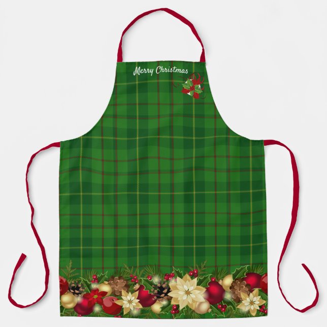 Weihnachts-SCHÜRZE personalisieren Script Green Ta Schürze (Vorderseite)