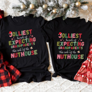 Weihnachts-Schwangerschaftsankündigung Großeltern  T-Shirt