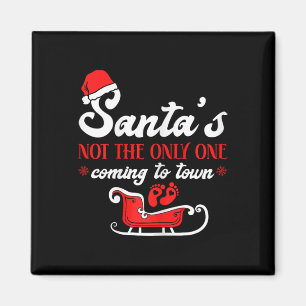 Weihnachts-Schwangerschaftsankündigung von Santa's Magnet