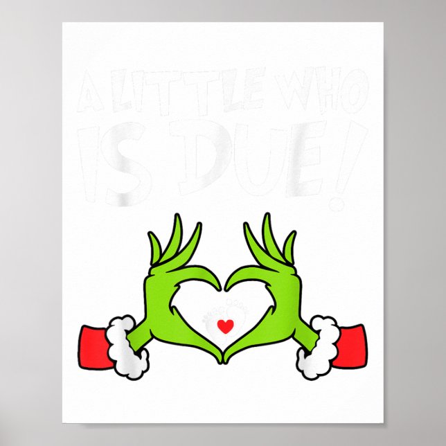 Weihnachts-Schwangerschaftsshirt Ein kleiner, der  Poster (Vorne)