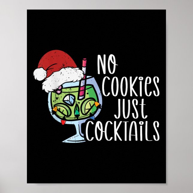Weihnachts-Schwanz Keine Cookies Trokaler Weihnach Poster (Vorne)