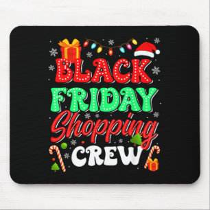 Weihnachts-Schwarz-Einkaufsfamilie Lustiger Freita Mousepad