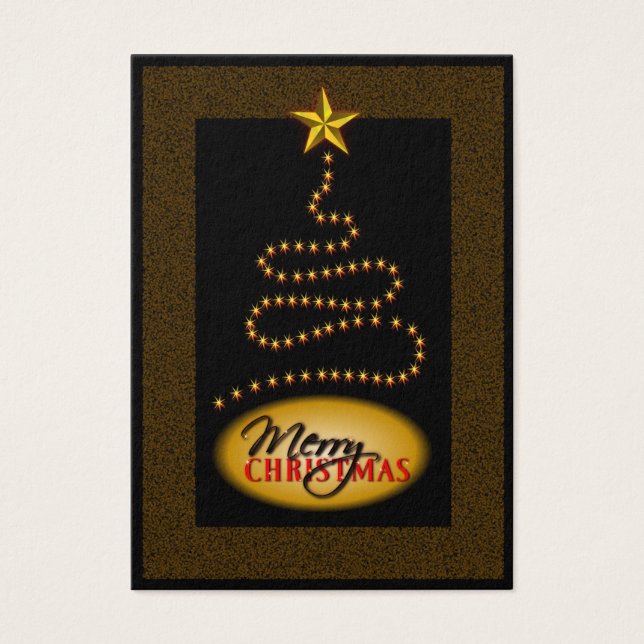 Weihnachts Schwarz und Gold Weihnachtsbaum Geschen (Vorderseite)