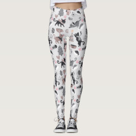 Weihnachts-Schwarze Katzen Leggings