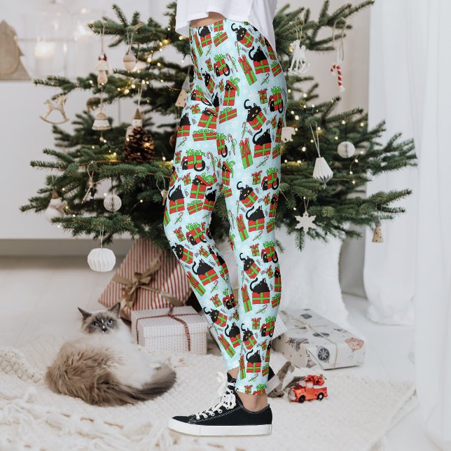 Weihnachts-Schwarze Katzen Leggings (Von Creator hochgeladen)