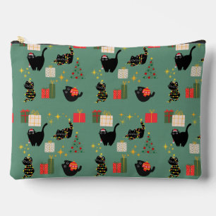 Weihnachts-Schwarze Katzen Zubehörtasche