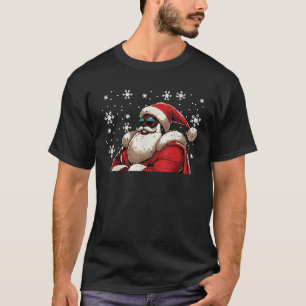 Weihnachts Schwarzer Amerikaner Weihnachtsmänner T-Shirt