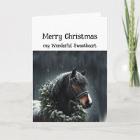 Weihnachts-Schwarzes Pferd Wunderschöner Sweethear