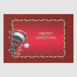 Weihnachts-Schwarzkatzenheft Seidenpapier