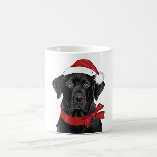 Weihnachts-Schwarzklassehund Kaffeetasse (Mittel)