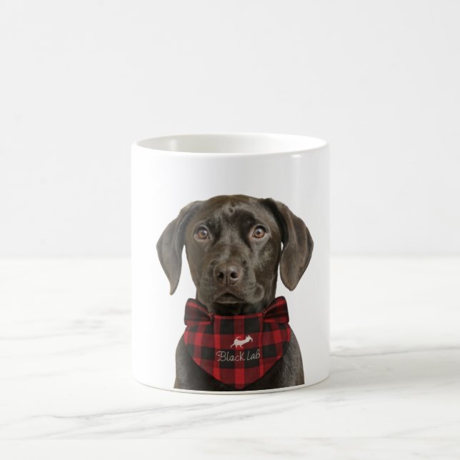 Weihnachts-Schwarzklassehund Kaffeetasse (Mittel)
