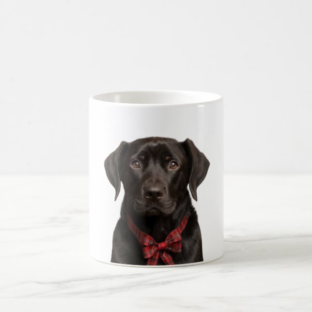 Weihnachts-Schwarzklassehund Kaffeetasse (Mittel)
