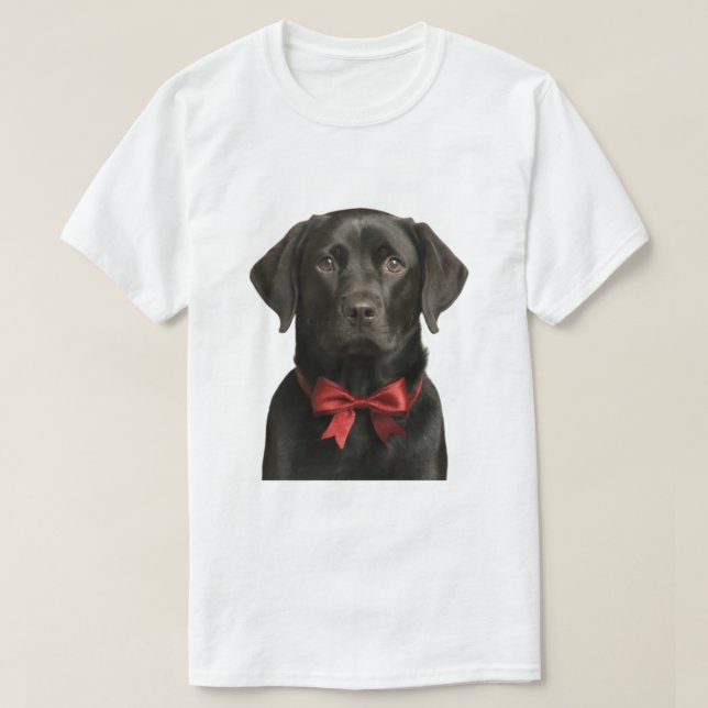 Weihnachts-Schwarzklassehund T-Shirt (Design vorne)