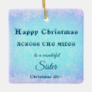 Weihnachts-Schwester über die Meilen hinweg Keramikornament
