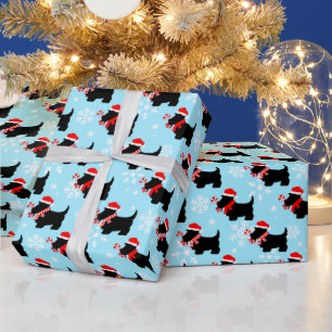 Weihnachts Scottie Hunde Muster Geschenkpapier