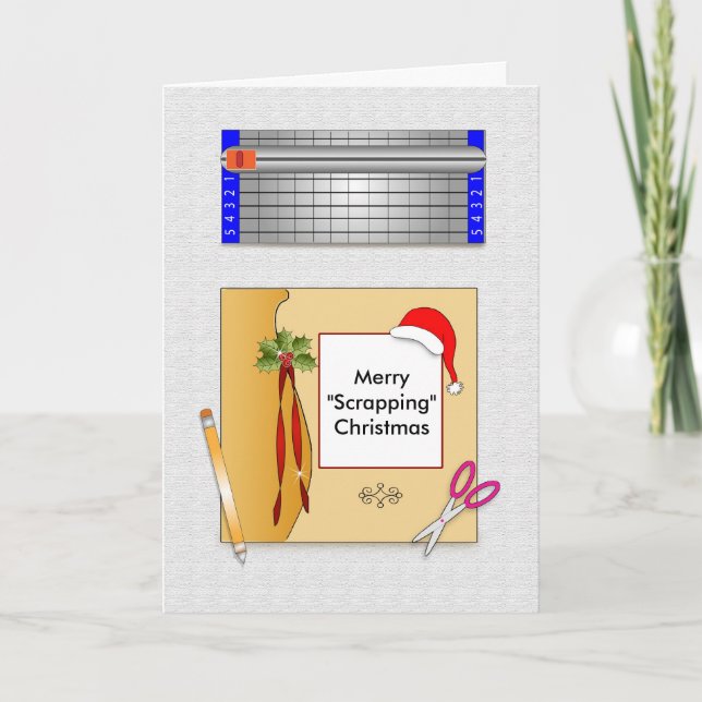 Weihnachts-Scrapbook Paper Grußkarte Feiertagskarte (Vorderseite)