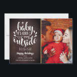 Weihnachts-Script Boho Chalkboard-Foto Feiertagskarte<br><div class="desc">Ein stilvolles Boho Chalkboard Foto-Urlaubskartendesign für Sie,  um mit Ihrem Lieblingslied Foto,  Nachricht,  Namen und Jahr auf einem Chalkboard-Hintergrund zu personalisieren. Auf der Rückseite sind fallende Schneeflocken auf einem passenden Chalkboard-Hintergrund zu sehen. Entwickelt von Thisisnotme©</div>