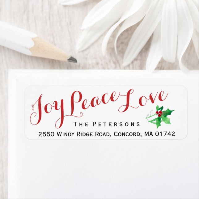 Weihnachts-Script Joce Peace Liebe Holly Custom (Insitu)