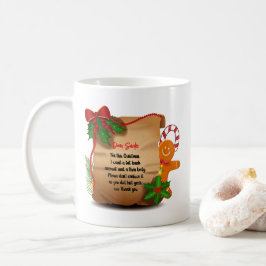 Weihnachts-Scroll-Brief an Santa Funny Mug Kaffeetasse