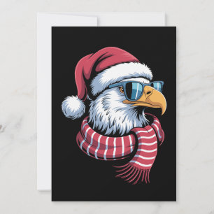 Weihnachts-Seeadler-Santa-Hut-Schal Xmas-Feiertag Einladung
