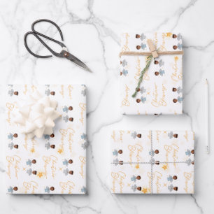 Weihnachts-Segnungen Angel Wrapping Paper - Boys Geschenkpapier Set