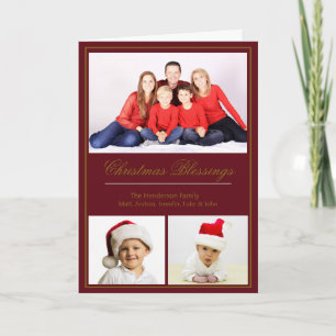 Weihnachts-Segnungen Custom Family Foto Karte