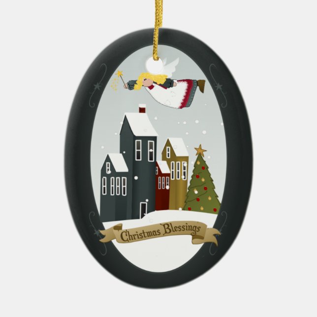 Weihnachts-Segnungen-Engel | Ornament (Vorne)