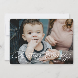 Weihnachts-Segnungen Hand geschrieben Religiös Feiertagskarte