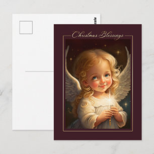 Weihnachts-Segnungen. Kleiner Weihnachtsgel Postkarte