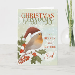 Weihnachts-Segnungen Ließ Himmel und Natur Singen Karte