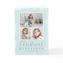 Weihnachts-Segnungen Pastel Green Foto Collage