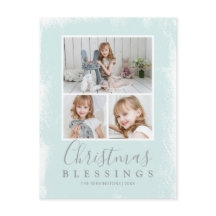 Weihnachts-Segnungen Pastel Green Foto Collage