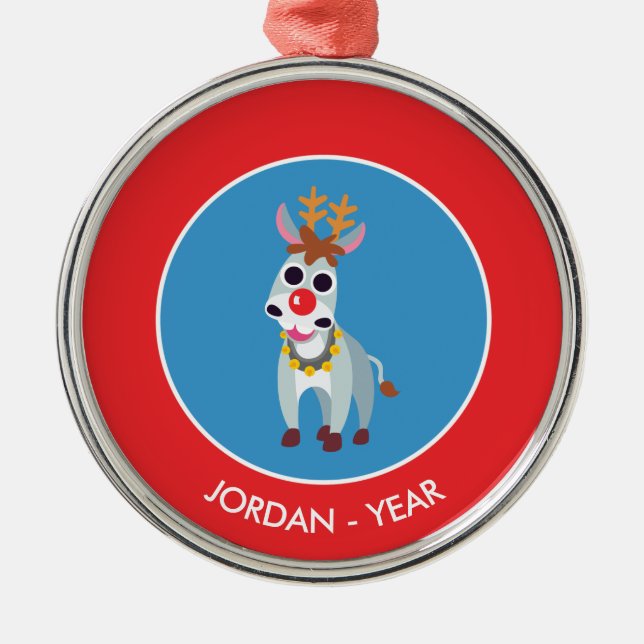 Weihnachts-Shane Ornament Aus Metall (Vorne)