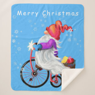 Weihnachts-Sherpa Blanket-Genom mit dem Bike und G Sherpadecke