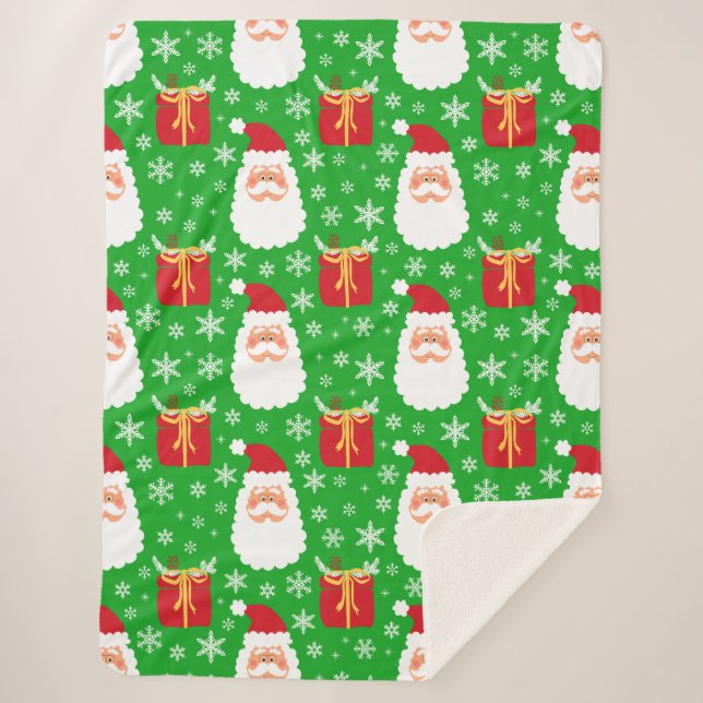 Weihnachts-Sherpa-Blanket Sherpadecke (Vorderseite)