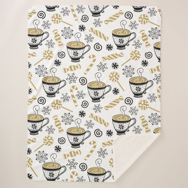 Weihnachts-Sherpa-Blanket Sherpadecke (Vorderseite)
