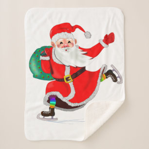 Weihnachts-Sherpa Blanket Weihnachtsmann Sherpadecke
