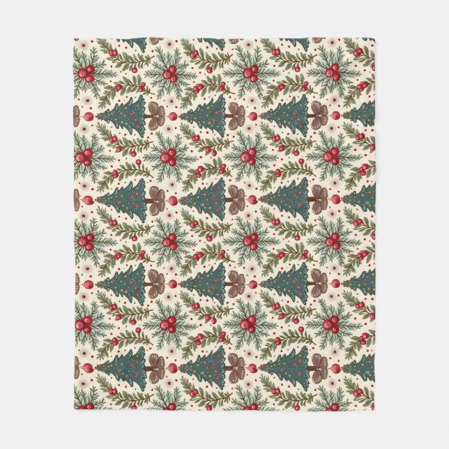 Weihnachts-Sherpa-Blankets Fleecedecke (Vorderseite)