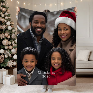 Weihnachts-Sherpa-Decken Feiertags-Familienfoto Sherpadecke