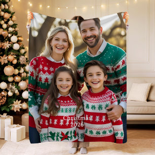 Weihnachts-Sherpa-Decken Großeltern-Geschenke Foto Sherpadecke